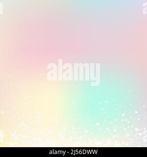 Weißes Herz liebt Konfettis. Valentinstag Gradienten anmutigen Hintergrund. Fallende transparente Herzen Konfetti auf gradienten Hintergrund. Außergewöhnliche Vect Stock Vektor