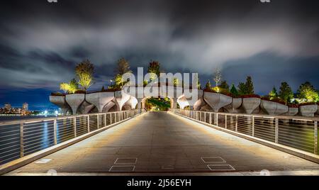 Little Island Park in New York City, Manhattan Pire Stockfoto
