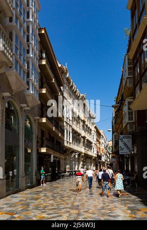 Enge Gassen in Cartagena, Murcia, südöstlicher Teil Spaniens Stockfoto