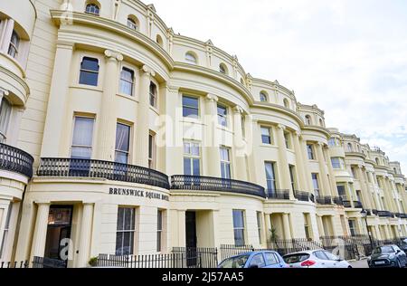 Das Brunswick Square Hotel in Brunswick Square Hove, Brighton, Großbritannien, mit typischen Regency-Gebäuden Stockfoto