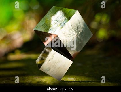 Pyrit Mineral Probe Stein Geologie Edelstein Kristall Stockfoto