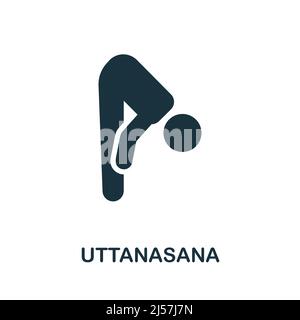 Symbol von Uttanasana. Einfaches Element aus der Yoga-Kollektion. Kreative Uttanasana Symbol für Web-Design, Vorlagen, Infografiken und mehr Stock Vektor