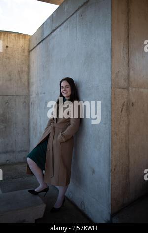 Kate Forbes, Kabinettsekretärin für Finanzen und Wirtschaft, Mitglied des schottischen Parlaments der Scottish National Party - fotografiert vor dem schottischen Parlament, in Edinburgh, Schottland, 27.. Januar 2022. Stockfoto