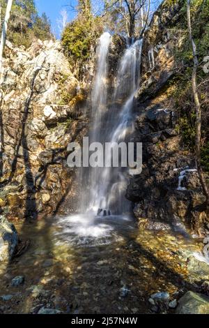 Kaledonia Wasserfall im Troodos-Gebirge, Zypern, Europa | Caledonia Wasserfälle, Troodos Gebirge, Zypern, Europa Stockfoto