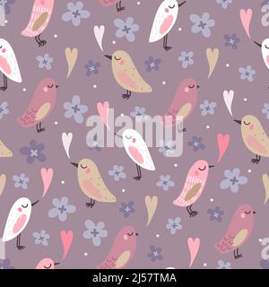 Niedliches Vogelmuster Stock Vektor