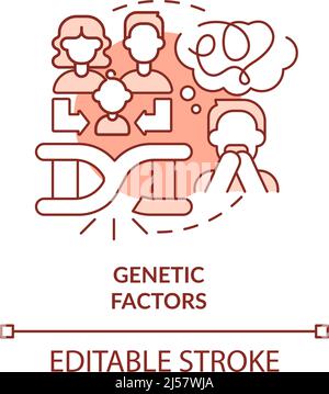 Genetischer Faktoren rotes Konzeptsymbol Stock Vektor