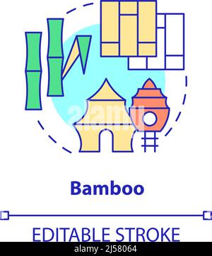 Bamboo Concept Icon Stock Vektor