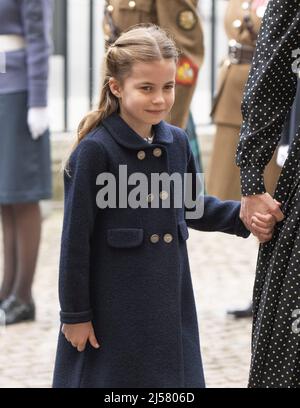London, Großbritannien. 29. März 2022. Prinzessin Charlotte nimmt an einem Gedenkgottesdienst für Prinz Philip, Herzog von Edinburgh, in der Westminster Abbey in London Teil. Credi Stockfoto