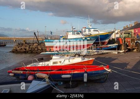 Portmagee, kleines Fischerdorf in der Grafschaft Kerry, Irland Stockfoto