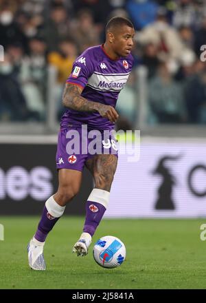 Turin, Italien, 20.. April 2022. Igor Dos Santos De Paulo von ACF Fiorentina während des Coppa Italia-Spiels im Allianz-Stadion in Turin. Bildnachweis sollte lauten: Jonathan Moscrop / Sportimage Stockfoto