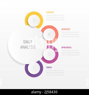 SWOT Business Infografik Vektordiagramm Stock Vektor