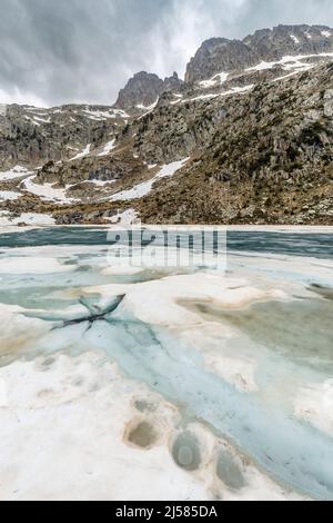 Batisielles See, Posets Maladeta Naturpark, spanische pyrenäen Stockfoto