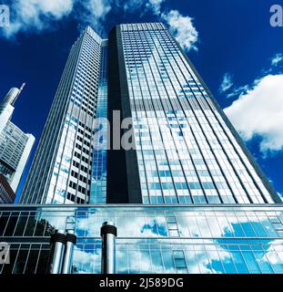 Hauptsitz der Deutschen Bank, Frankfurt am Main, Hessen, Deutschland Stockfoto