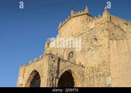 Kathedrale Chiesa Madre, Erice, Sizilien, Italien Stockfoto