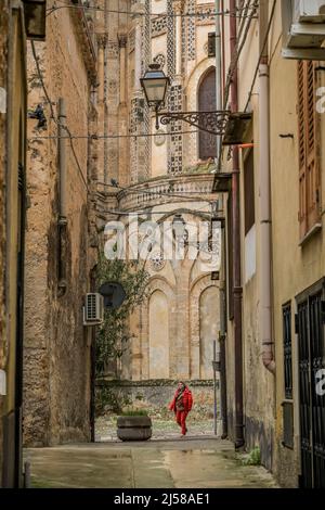 Altstadt, Kathedrale, Monreale, Sizilien, Italien Stockfoto