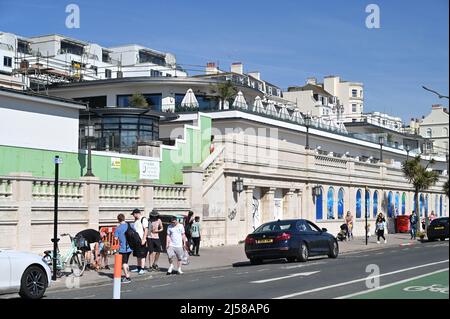 Der Little Beach House Club an der Strandpromenade von Brighton wird derzeit gebaut und ist Teil der Soho House Group UK Stockfoto