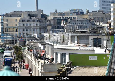 Der Little Beach House Club an der Strandpromenade von Brighton wird derzeit gebaut und ist Teil der Soho House Group UK Stockfoto