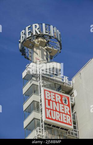 Werbung, Berliner Verlag, Berliner Kurier, Handelsgebäude, Karl-Liebknecht-Straße, Mitte, Berlin, Deutschland Stockfoto