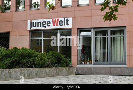 Verlag und Redaktion Zeitung Junge Welt, Torstrasse, Mitte, Berlin, Deutschland Stockfoto