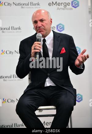 Miami Beach, USA. 19. April 2022. Kevin O'Leary nimmt am 19. April 2022 im Miami Beach Convention Center in Miami Beach, Florida, an der Emerge Americas 2022 Teil. (Foto von JL/Sipa USA) Quelle: SIPA USA/Alamy Live News Stockfoto