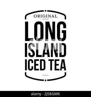 Long Island Eistee Coctail Zeichen vintage Stock Vektor