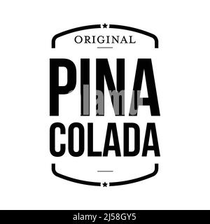 Pina Colada Coctail Zeichen vintage Stock Vektor