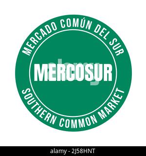 Symbol für den gemeinsamen Markt des Mercosur Southern Stockfoto