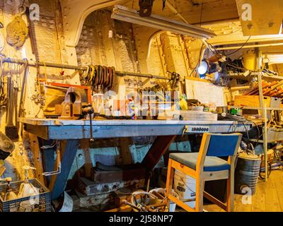 San Diego, AUG 2 2014 - Innenansicht des Maritime Museum in San Diego Stockfoto