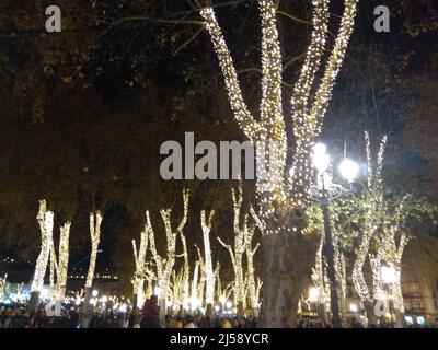 Bilbao, Weihnachtsnacht Bilder der Stadt Biskaya. Spanien. Stockfoto