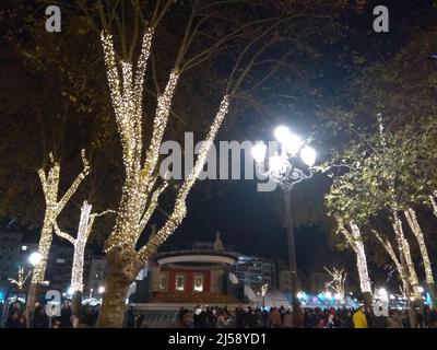 Bilbao, Weihnachtsnacht Bilder der Stadt Biskaya. Spanien. Stockfoto