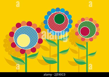 Vektor floralen Hintergrund, Kinder-Illustration. Stockfoto