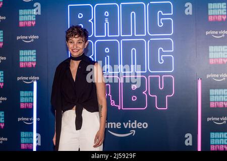 Rom, Italien. 21. April 2022. Die italienische Regisseurin Margherita Ferri besucht die Fotoserie „Bang Bang Baby“ in Rom. (Foto von Vincenzo Nuzzolese/SOPA Images/Sipa USA) Quelle: SIPA USA/Alamy Live News Stockfoto