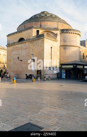 Die Kirche Santa Maria della Porta ist eine Kirche im historischen Zentrum von Lecce, die sich in der Via Giuseppe Palmieri, in der Nähe der Porta Napoli, vom Architekten A befindet Stockfoto