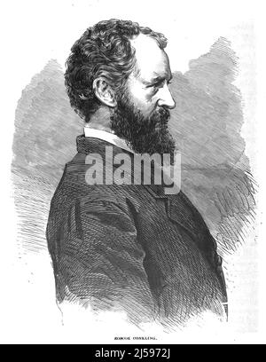 Porträt von Roscoe Conkling, Kongressabgeordneter und Senator aus New York. 19.-Jahrhundert-Illustration Stockfoto