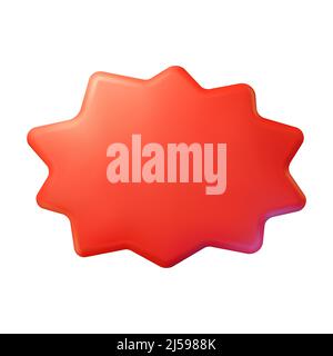 Realistische rote Wolke im Pop-Art-Stil für Print und Werbung. Vektorgrafik. Stock Vektor