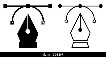 Werkzeugleitung und Glyphensymbol für die Wundfunktion. Vektordarstellung auf weißem Hintergrund isoliert Stock Vektor