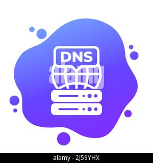 DNS-Symbol, Domain Name System Stock Vektor