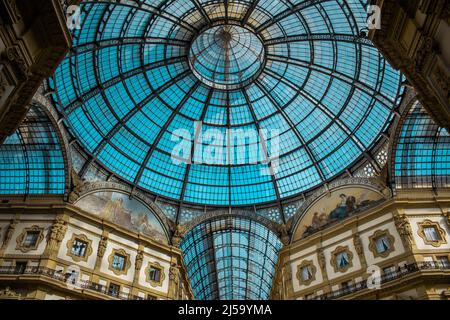Blick auf die Galerie vittorio emanuele in mailand Stockfoto