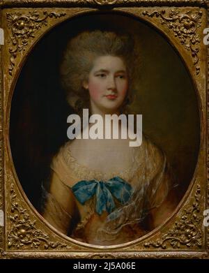 Thomas Gainsborough (1727-1788). Englischer Maler. Miss Philadelphia Rowley, ca. 1783. Öl auf Leinwand (73 x 58 cm). Calouste Gulbenkian Museum. Lissabon. Portugal. Stockfoto