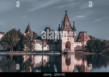 Die Schlösser von Laxenburg befinden sich in der Gemeinde Laxenburg in Niederösterreich Stockfoto