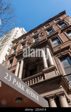 Das historische Robb House auf der Park Avenue, New York City, USA Stockfoto