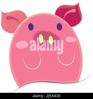 Isoliert niedlichen Schwein Symbol nettes Design Vektor Stock Vektor