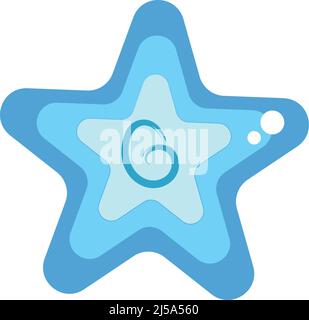 Isolierte farbige Sternform Symbol nettes Design Vektor Stock Vektor