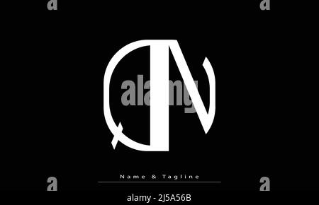 Buchstaben Buchstaben Initialen Monogramm Logo QN , NQ Stock Vektor