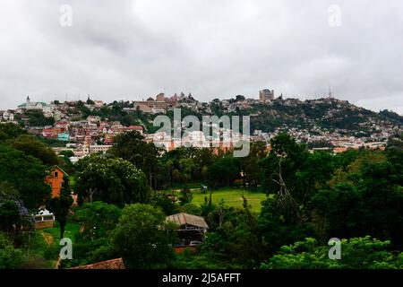 Blick auf den königlichen Palast von Rova in Antananarivo, Madagaskar. Stockfoto