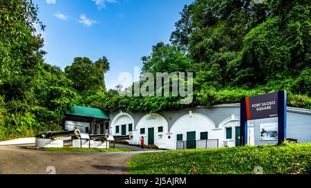 Fort Siloso ist Singapurs einzige gut erhaltene Küstenfestung, die als Teil der Verteidigung des Landes diente. Stockfoto