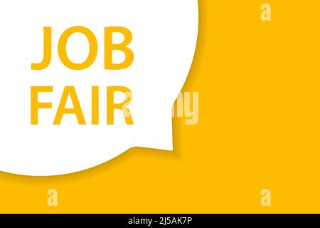 Jobmesse Speech Bubble Banner Vektor mit Kopieplatz für Unternehmen, Marketing, Flyer, Banner, Präsentationen und Plakate. Illustration Stock Vektor