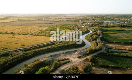 Usbekistan Fotografie von der Drohne Stockfoto