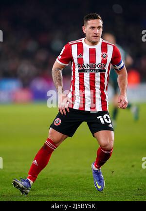 Aktenfoto vom 08-03-2022 von Billy Sharp von Sheffield United. Sheffield United hat eine einjährige Verlängerung des Vertrags von Billy Sharp ausgeübt, der ihn bis zum Sommer 2023 im Club halten wird. Ausgabedatum: Freitag, 22. April 2022. Stockfoto