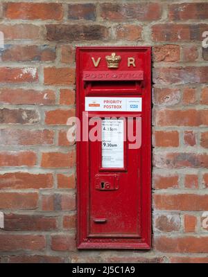 viktorianischer Briefkasten Little Wittenham Oxfordshire Stockfoto